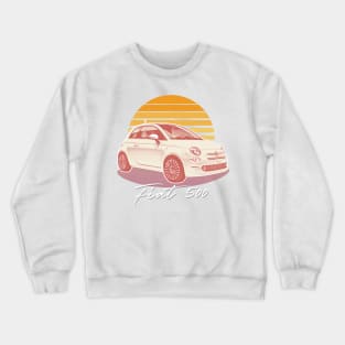 Fiat 500 / Retro Sunset Aesthetic Design Crewneck Sweatshirt